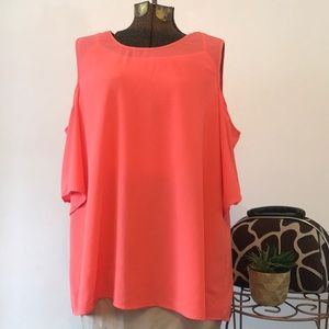 Vince Camuto Coral Cold Shoulder Top